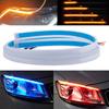2PCS Start-Scan LED Car DRL Daytime Running Lights Auto Flowing Turn Signal Guide Thin Strip Lamp Styling Accessories Headlight