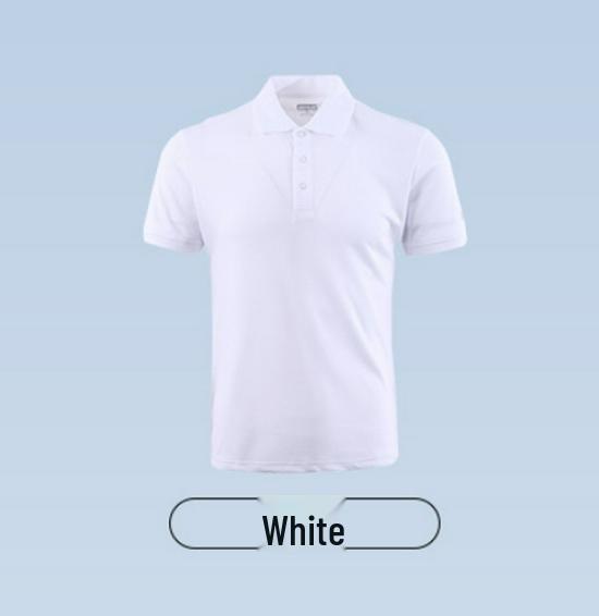 

Мужская быстросохнущая дышащая эластичная рубашка поло для занятий спортом на открытом воздухе, бега, антибактериальная и влагоотводящая - однотонная, NX087 L - Up to 70 kg белый