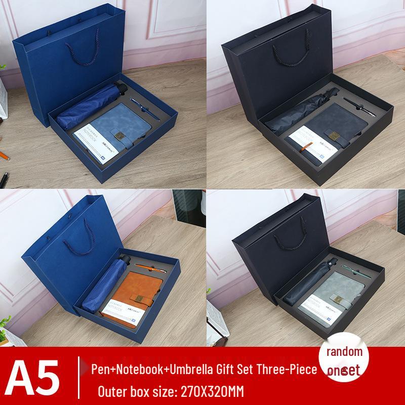 Özel Logolu İş Defteri Hediye Seti - Kalın Dokulu Kapaklı İki veya Üç Parçalı