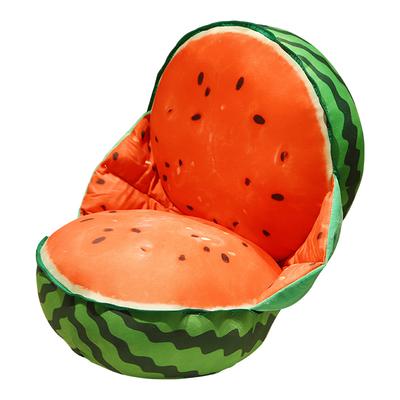 Creative Simulation Watermelon Plush Sofa Cushion Stuffed Soft Open Watermelon Pillow Nice Home Decor
