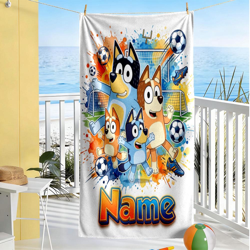 Colorful Animal Friends Customize Text Beach Towel Soft Durable Quick-Dry Portable for SwimmingBeachCamping Travel Beach AccessoriesGym