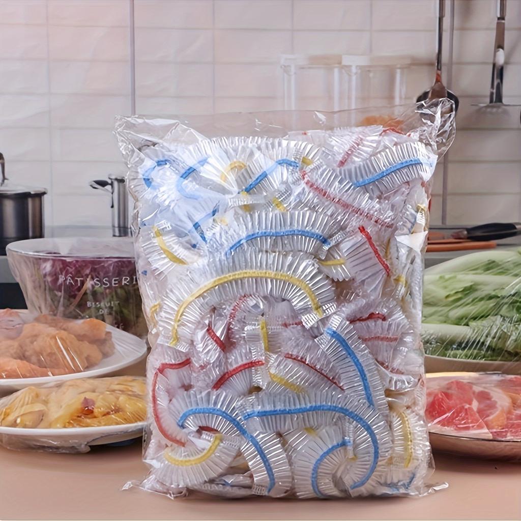 300/100pcs Food Wrap Covers PE Film Elastic Bowl Lid Disposable & Secure Keep Food Fresh & Delicious Perfect Kitchen Essential