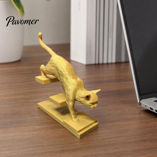 Modern Minimalist Home Decoration 3D Printed Cat Dog Figurine, Stair Animal Sculpture, Stable Decorative Ladder Decor Cat/Dog Shape Stepping Artistic
