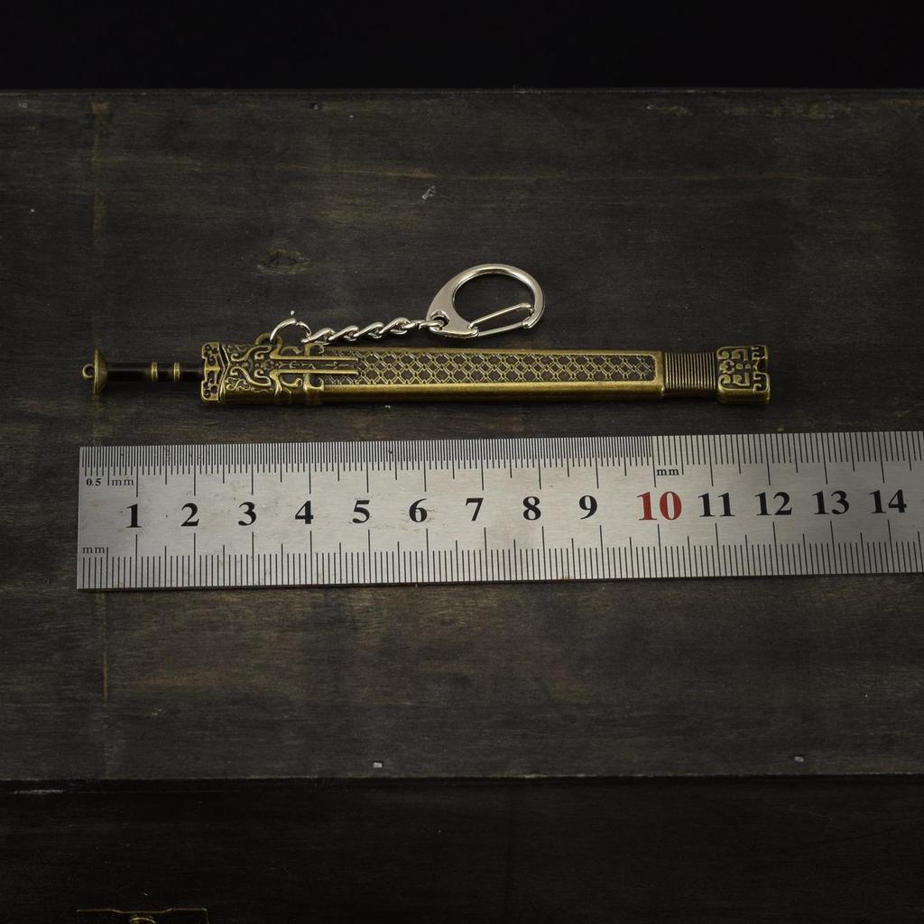 Bronze Miniature Ancient Sword Model - 12cm Unsharpened Metal Toy Weapon
