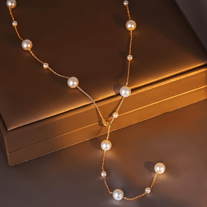

1PC Elegant Y Adjustable Stainless Steel Necklace, Women s Wedding Daily Accessories, Valentine s Day Gifts золотой