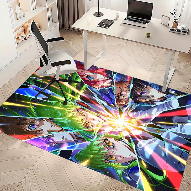 Anime Code Geass Printed Absorbent Washable Carpet,Non-Slip Bathroom Mats,Kitchen Rugs,Living Room Entrance,Camping Picnic Rugs