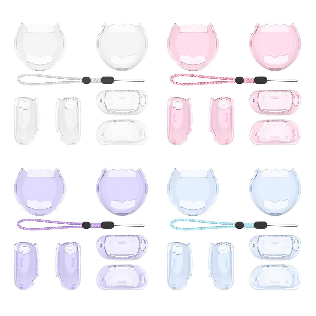 Transparent Protective Case Cover For Tamagotchi Paradise With Lanyard Scratch-Resistant PC Hard Shell Full Coverage Clear Cover
