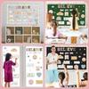 Boho Affirmation Station Bulletin Board Classroom Decorations Set Motivational Rainbow Believe That You Can Paper Cutouts for Welcome Back To School