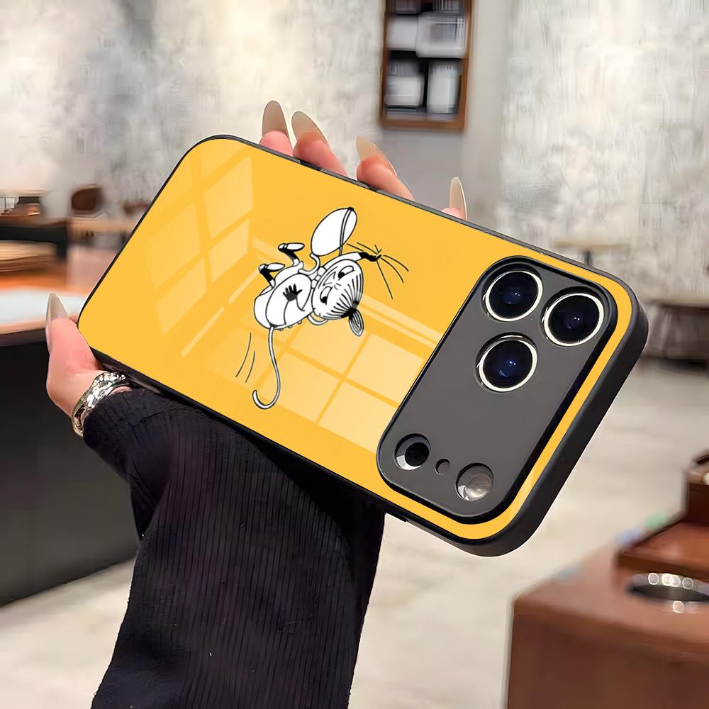 Anime L-LittleS M-My Phone Case For IPhone 17 Air 16 E Pro Max 15 14 13 Mini 12 Pro 11 Max Plus Black Glass Cover