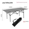 Portable Metal Roll-Up Folding Table for Camping, Picnic, and BBQ