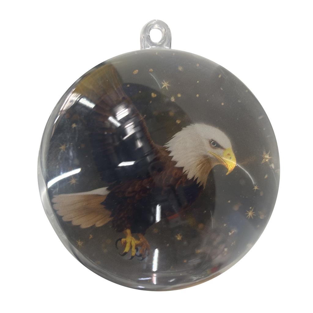 Christmas Clear Ball Ornaments Natures Birds Crystals Glass Set Hanging For Decor Set Xmas Tree Holiday Party Home Decoration Ea