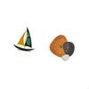 Iron Sailboat Sculpture Tabletop Ornament Feng Shui Decor Collection Decorative Figurine for Table