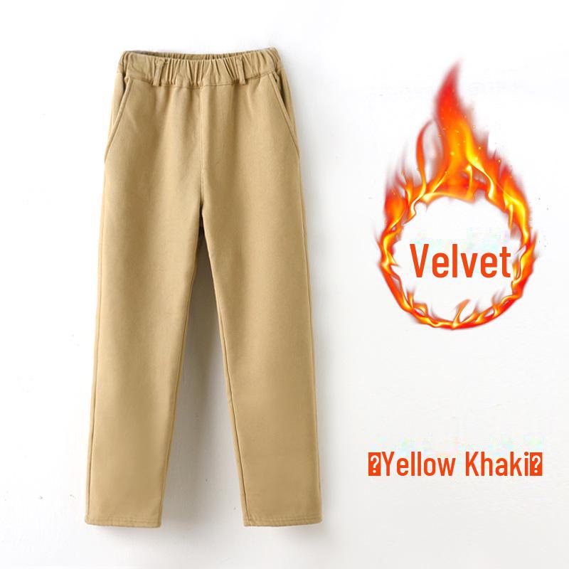 Warm Winter Khaki School Uniform Pants for Boys & Girls - Navy Blue