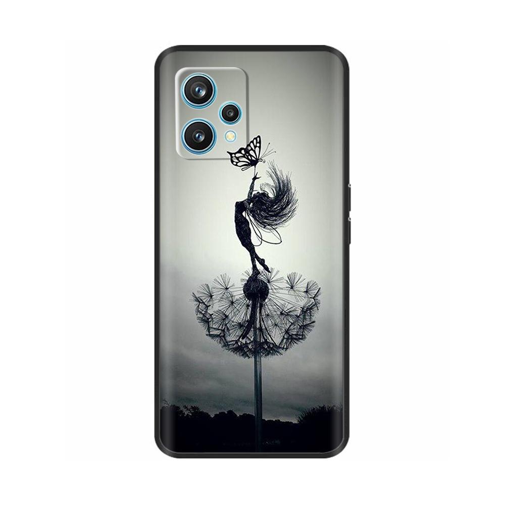 For Realme 9 Case Cover Lovely Plants Cartoon Cases for OPPO Realme 9 4G RMX3521 Realme9 Phone Case Soft Silicone fundas coque