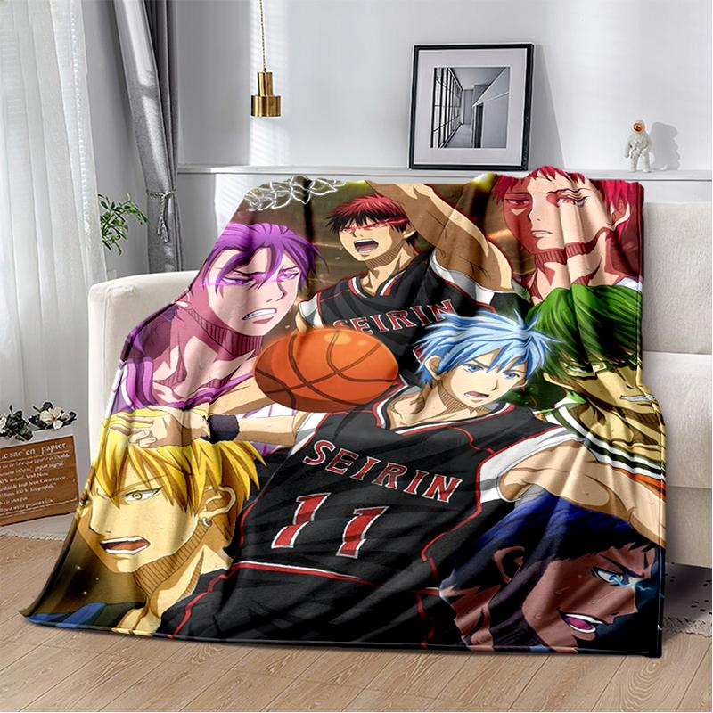 29 Style New Cartoon Kuroko Basketball Anime Flannel Blanket,Soft Throw Blanket for Home Bedroom Bed Sofa Travel Cover Kid Gift