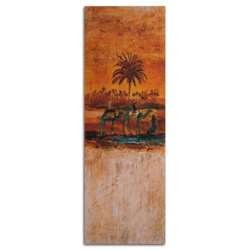 Canvas Print Palm Camel Desert