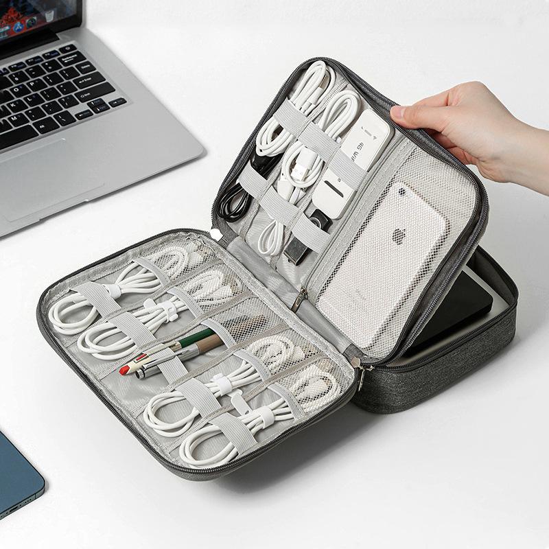 Travel Cable Storage Bag Portable Waterproof Digital Electronic Storage Bag USB Data Cable Charger Plug Storage Cable Storagebag