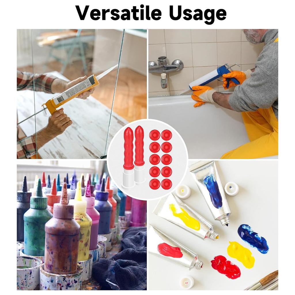 Caulking Tube Caps Sealer Glass Covered Latex Material Head Covers for Sealing and Preserving