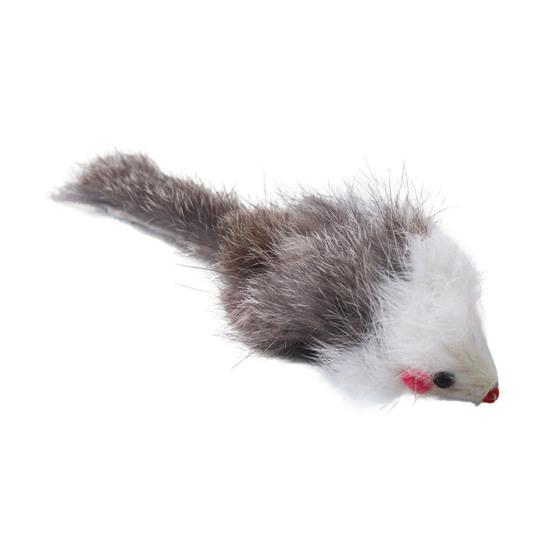 Furry Mouse Cat Toy Crinkle Toy Realistic Plush Paper Mice Mouse Chew Toy Interactive Kitten Toy