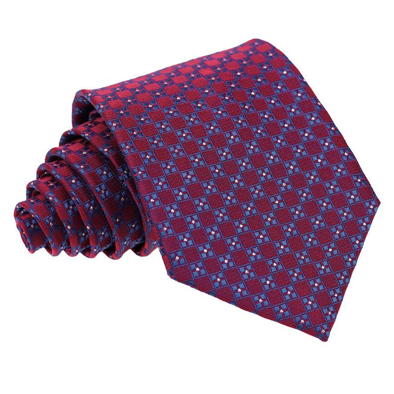Men's Premium 7.5cm Plaid Polyester Tie for Business, Casual, Wedding, or Best Man Suit.
