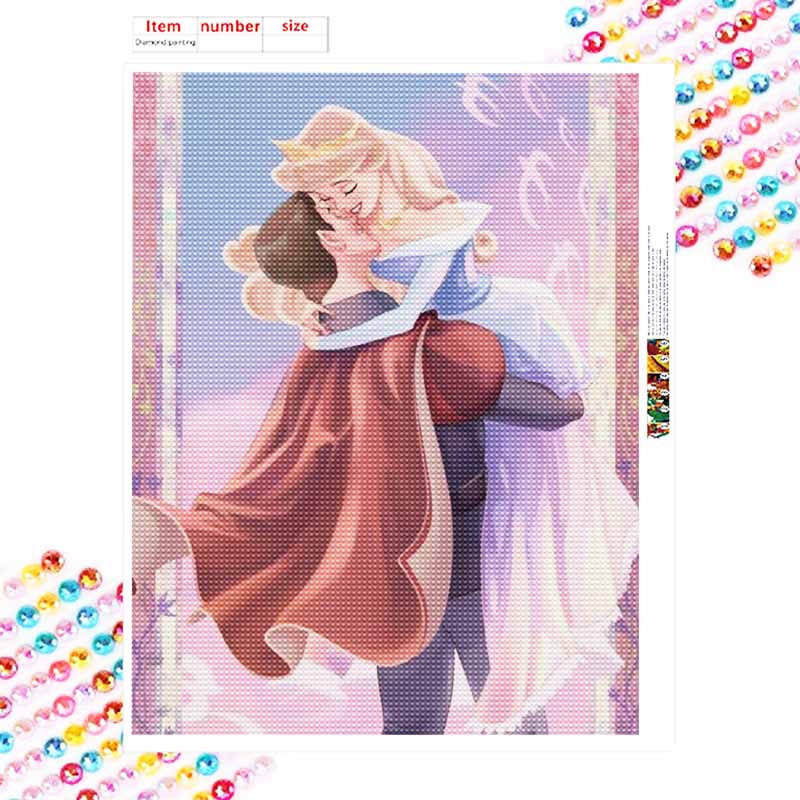 Disney Diamond Painting 5D DIY Aurora Prince Charming Diamond Painting Art Diamond Painting Kit Adult/Beginner Gift Idea Home Decor