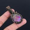 Purpurit Schmuck, 999 Kupferdraht umwickelter Anhänger Handgefertigter Edelsteinschmuck, Geschenke für Ehefrau Brandneuer Anhänger