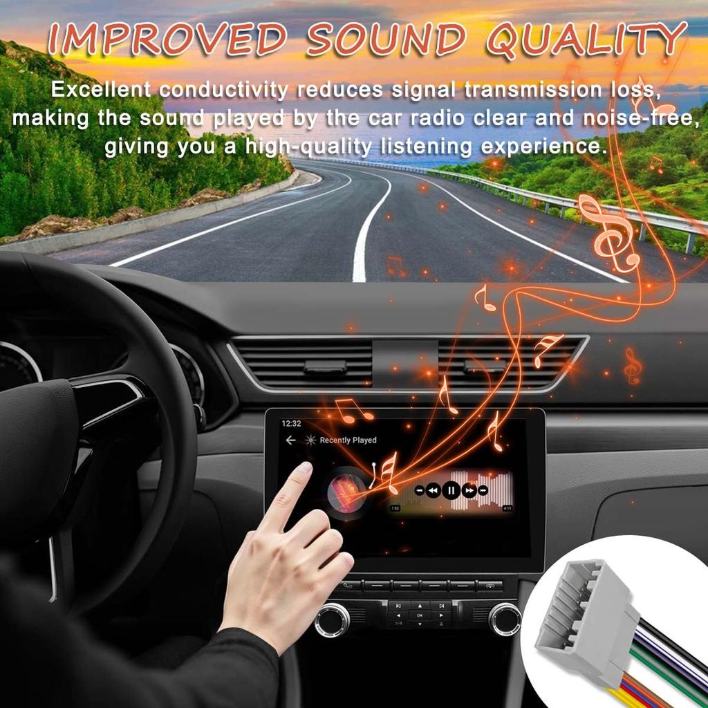 MKBKLLJY Car Radio Mounting Wire Harness with Antenna Adapter Plug