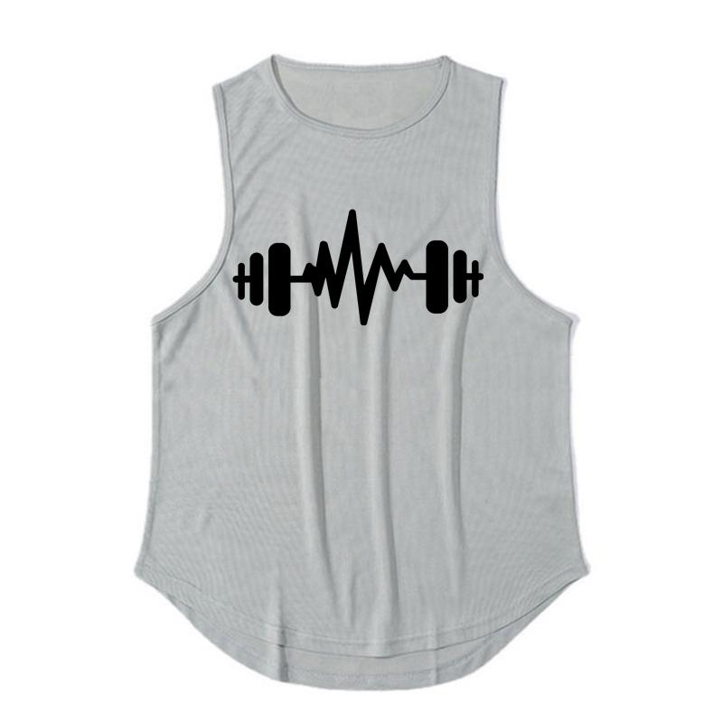 Men's Casual Tank Summer Bodybuilding Fitness Muscle Singlet Man's Clothes Sleeveless Slim Fit Vest Mesh Quick-Drying Vest Hot