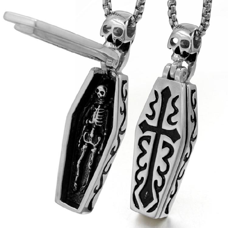 

Men Cool Punk Necklace for Vampire Coffin Pendant for Halloween Evening Party Gi 1