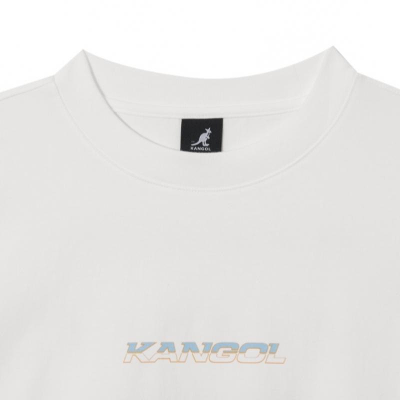 Kangol ShorT Sleeve T shirT 2777 Off whiTe