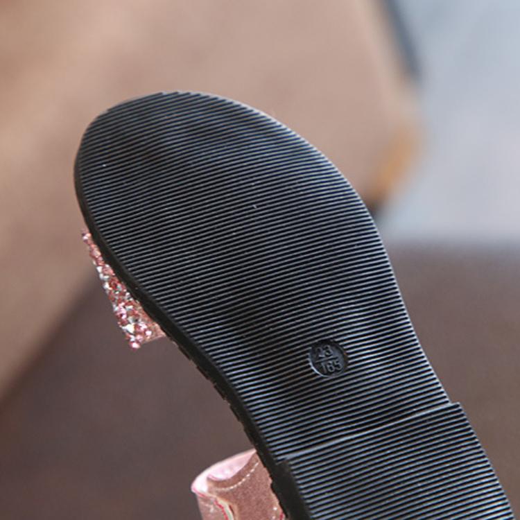 1–12 Jahre alte Kinder-Sandalen, Hasenohren, Mädchen, Strass-Schuhe, römische Schuhe, süße Prinzessinnen-Schuhe