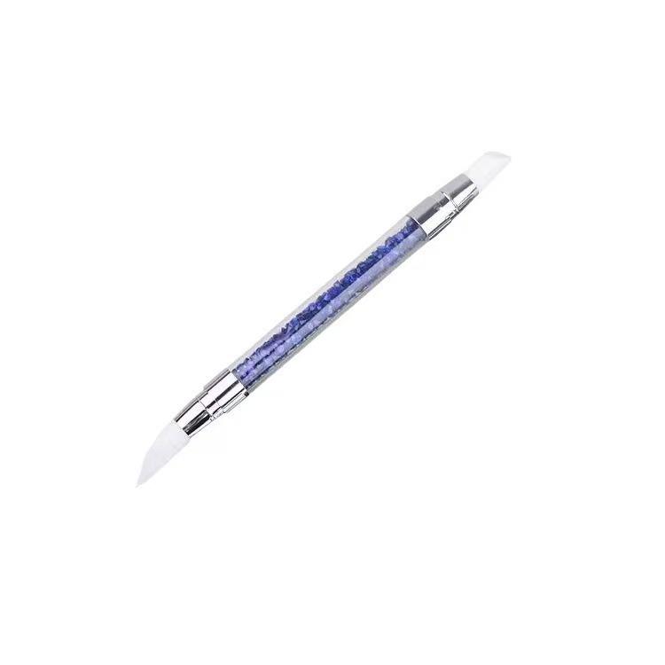 Nail Art Double-Ended Silicone Dotting & Carving Pen темно-синий