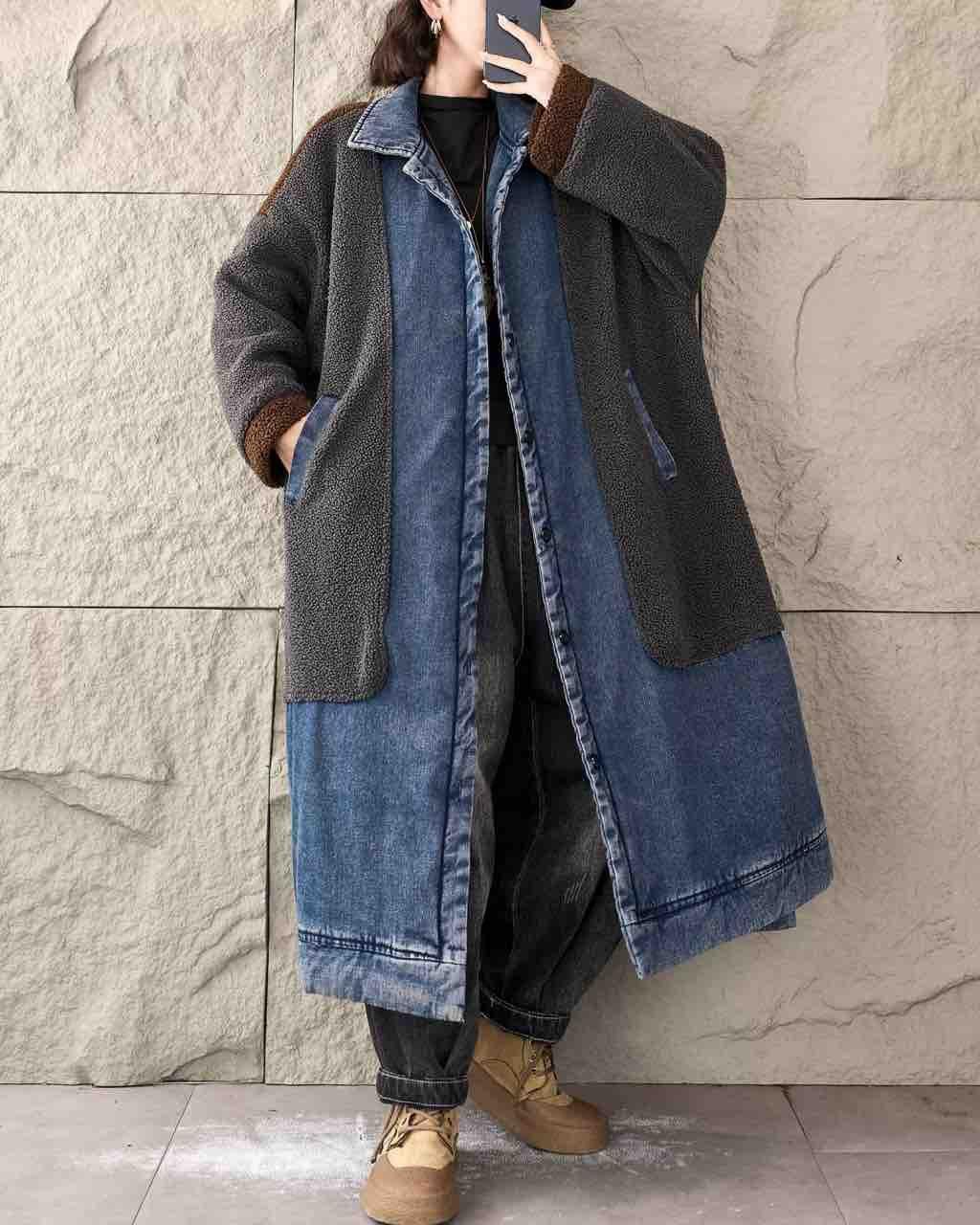 2025 Women`s Hooded Color Block Patchwork