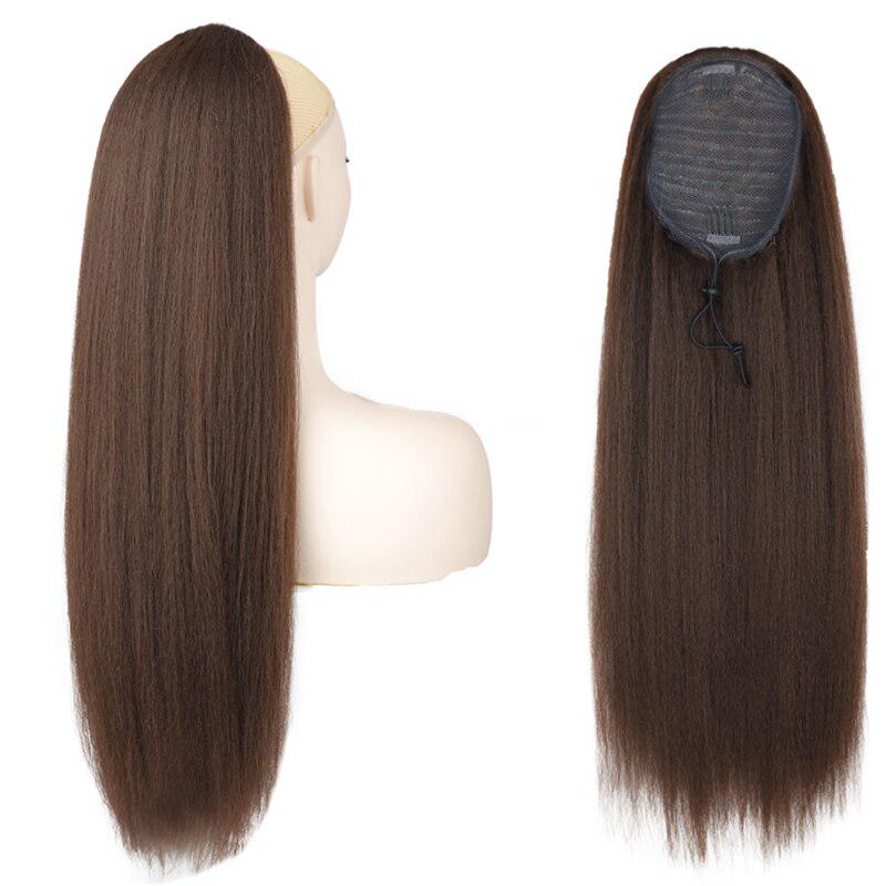 MISS WIG Women Natural Body Wavy Long Ponytail Hair Extensions Synthetic Drawstring Ponytails Black Blonde Hairpiece Daily Use