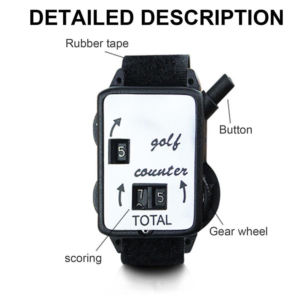 Orologio Contapunti per Golf con Reset Contatore Punteggio Manuale Contatore Golf Punteggio Tenitori Ausili per l'Allenamento Accessorio Golf