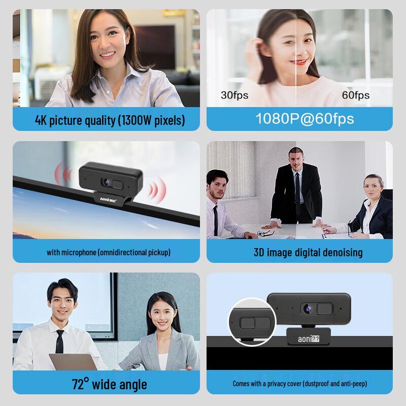 aoni C18 1080p Auto-Focus Webcam