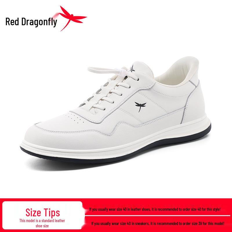 Red Dragonfly Men s Waterproof Slip-on Leather Casual Sneakers - Flash Wear Series 44 белый