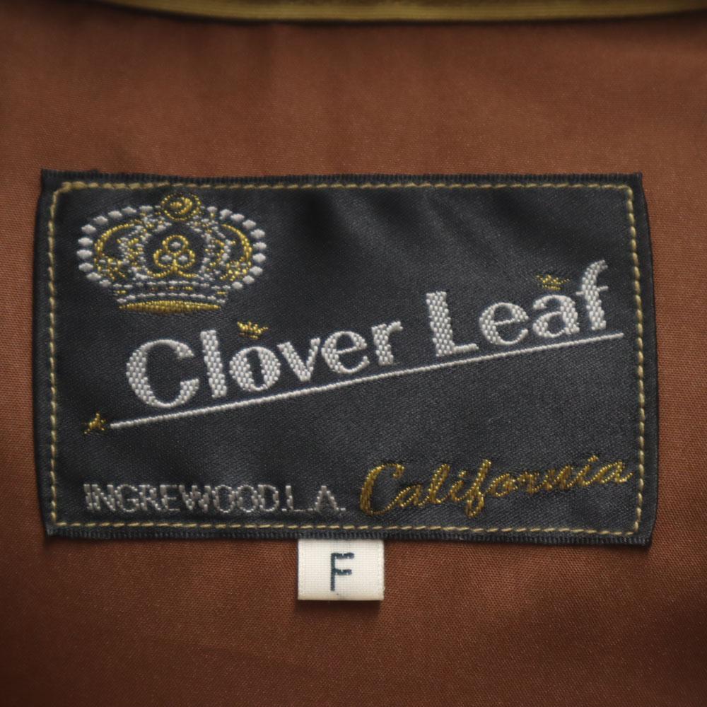 Cloverleaf Long Sleeve Leather Switching Down Vest Women Used