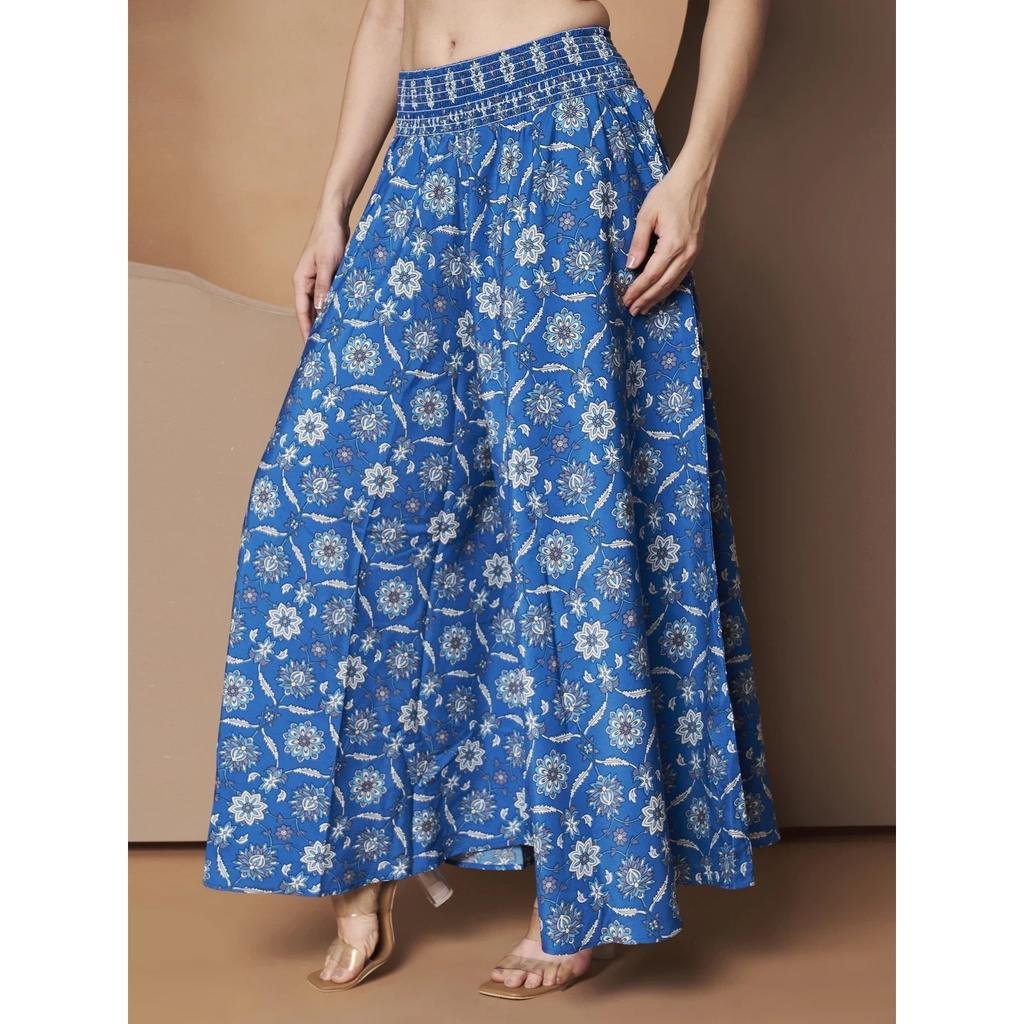 Indian Women's Floral Printed Palazzo Set Beautiful Designer Ethnic Trousers