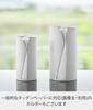 Yamazaki Tower Kitchen Paper Holder, Vertical Type, Large, White, 16cm W X 16cm D X 30.2cm H, One-Hand Cut, Fits Large Paper Sizes, Model 10041