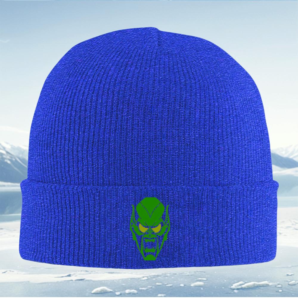 Green Goblins Spooky Face Dark Men Women Unisex Knitted Hat Beanie Pullover Cap Winter Thermal Warm Christmas Outdoor Cycling H