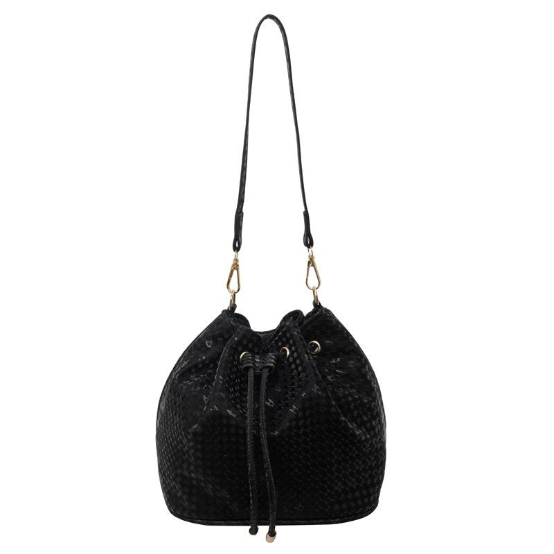 Solid Color Popular Bags In Summer New Fashion Trendy One-shoulder Simple Oblique Cross Casual Commuter Bucket Bag