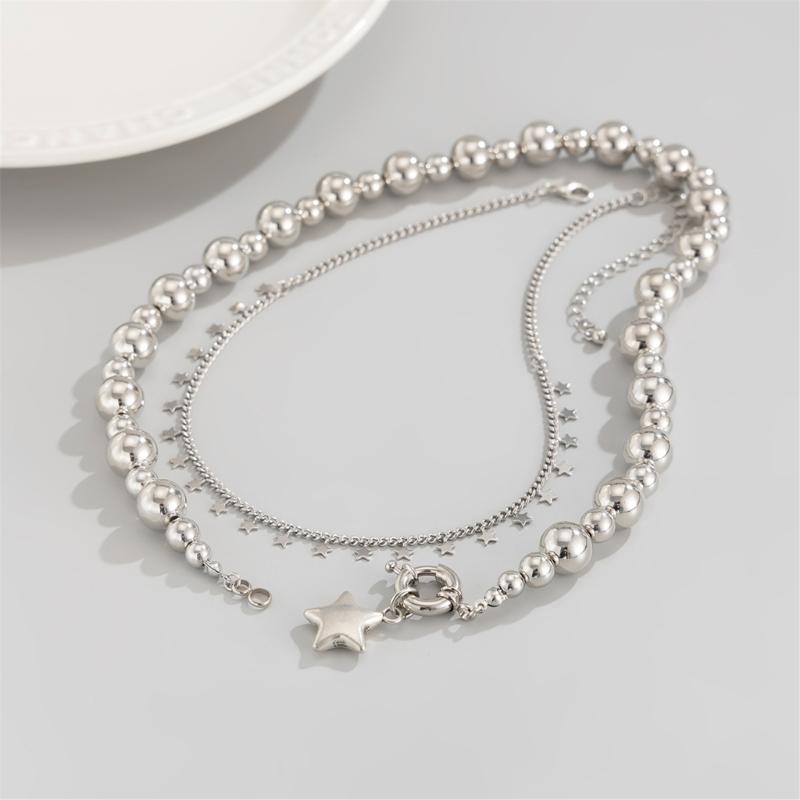 Minimalist Five Point Star Chokers Necklace with Sturdy Alloy Materials Chain Versatile Gothic Jewelry Accessory