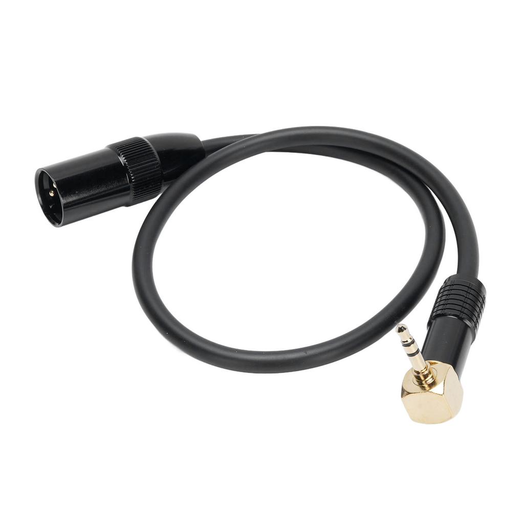 Right Angle 3.5mm To XLR Stereo Sound Cable 0.5M Male To XLR Male Microphone Cable for Phone Tablet Laptop