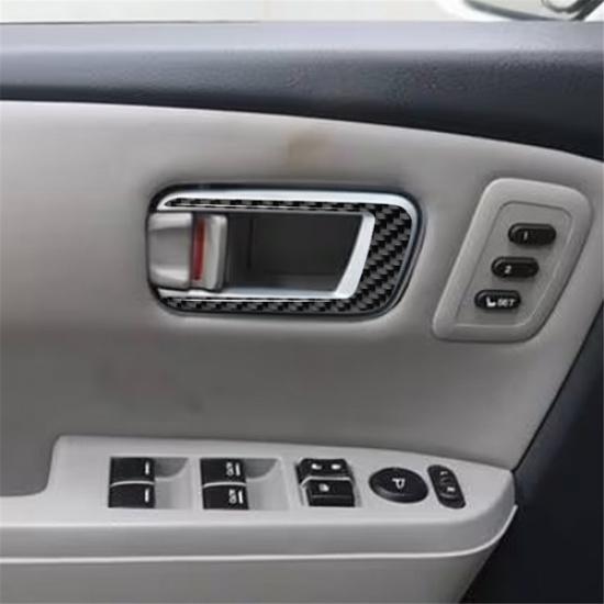 4Pcs Carbon Fiber Interior Door Handle Cover Trim For Honda Pilot 2012-2015