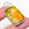 Natural Ammolite Gemstone 925 Sterling Silver Jewelry Pendant 1.93" AP-14165
