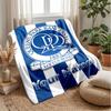 Queens Park Rangers FC Individueller Name Text Flanelldecke Fußball Logo Personalisierte Fleece-Kuscheldecke Besonderes Geschenk für Sofa Schlafzimmer Zuhause