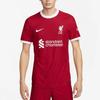 Nike Liverpool 2023/24 Season Home Player Edition Wave Print Logo Crew Neck Soccer Jersey Men Tops Red White DX2618-688