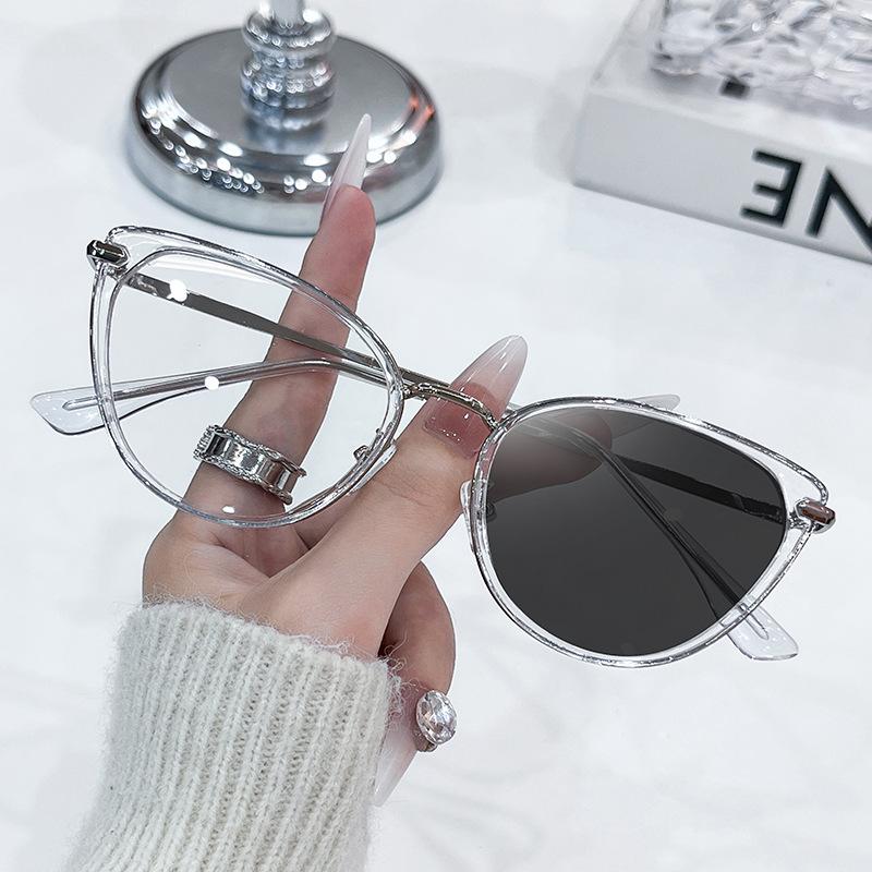 Transparent Cat Eye Computer Glasses Frame Women Men Anti Blue Light Round Eyewear Blocking Optical Spectacle Eyeglasses