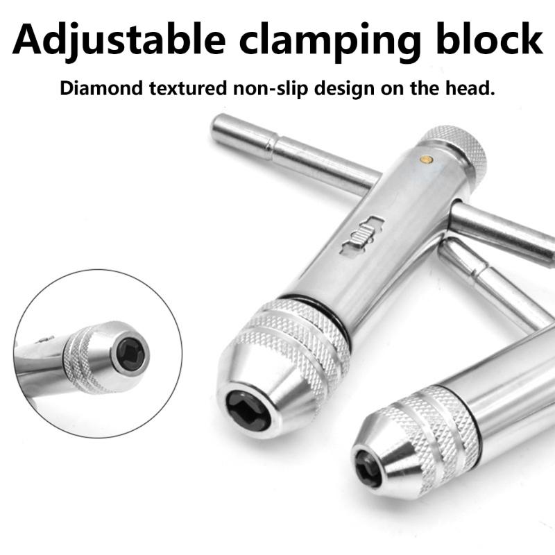 Tap Wrench Set 2pcs Adjustable Size 3-12mm Corrosion Resistant With Antislip Designs Suitable For Professional DIYer Use